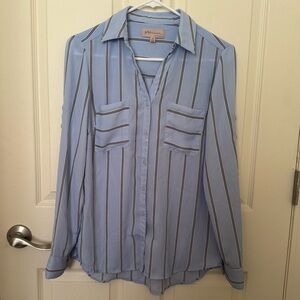 Philosophy Light Blue Striped Shirt